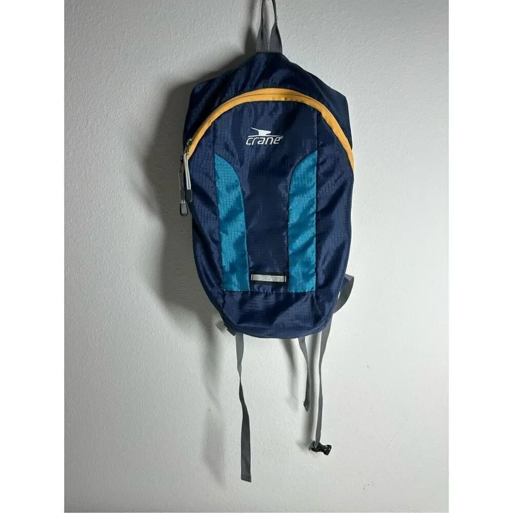 Crane Sports Hydration Blue Hiking Backpack - 2L W Padded Mesh & Adjust Belt